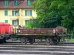 SBB - Zum Abruch bestimmt ein uralt Dienstwagen X 30 85 94 69 408-2 im Gterbahnhof Biel am 29.07.2012 ..