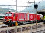 SBB - Lsch und Rettungszug XTmas 80 85 988 2 925-3 im Bahnhofsareal von Brig am 01.09.2008