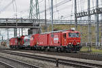 XTmas 99 85 9177 002-4, Löschzug Basel, durchfährt den Bahnhof Muttenz.