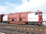 SBB - Lsch und Rettungszug  Xas 80 85 98 02 301-4 abgestellet im Bahnhofsareal von Egerkingen am 21.02.2009