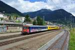SBB Messzug am Gotthard: Heute verkehrte ein Messzug Bern-Olten-Luzern-Gotthard-Biasca und zurück; im Bild ist der Pendel bei der Rückfahrt in Airolo: BDt EWII 50 85 82-33 925-7, X 60 85 99-73 109-8, X 60 85 99-90 108-9 und Re 4/4 II 11198, 18.08.2014.