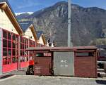 Mont-Blanc-Express__Betriebswerk der TMR in Vernayaz. Gedeckter Dienst-G-Wagen X2-114.__28-02-2026 