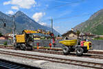 Bauarbeiten im Bahnhof Martigny. Martigny, 2.5.2022