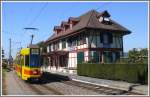 Be 4/8 + Be 4/6 der Linie 10 im schnsten Bahnhof der ehemaligen Birsigtalbahn.