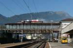 Fugnger-Brcke zur Rigi-Bahn am Bahnhof Arth-Goldau, 3.10.11 