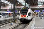 BASEL (Kanton Basel-Stadt), 01.10.2020, 521 012 als S6 nach Zell (Wiesental) kurz vor der Abfahrt aus Gleis 2 im Bahnhof Basel SBB