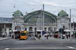 Die Linie 11 der Baselland Transport AG nach St-Louis Grenze am Bahnhof SBB (11.01.2014)