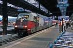 Am Abend des 25.10.2014 stand 101 070-1  Adler Mannheim  mit dem CNL 472  Aurora  (Basel SBB - Kopenhagen CS) im Startbahnhof.