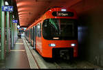 Be 4/10 05  Worbla  der S-Bahn Bern (Regionalverkehr Bern-Solothurn AG (RBS)) als S7 nach Worb Dorf (CH) steht im dunklen Startbahnhof Bern (CH) auf Gleis 24.