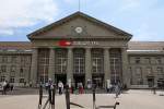 Biel/Bienne, Bahnhof mit Hauptfassade.