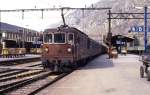 Bahnhof Brig am 26.3.1990.