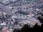 Bahnhof Chur aus der Vogelperspektive.