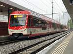 ABt 3121 hinten am ABDeh 4/8 2027 als Regio nach Andermat, am 9.7.17 in Visp.