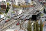 Blick auf den Bahnhof Visp; 20.04.2010