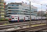 RABe 511 013 (Stadler DOSTO) SBB-ZVV ist im Gleisvorfeld von Zürich HB (CH) abgestellt.