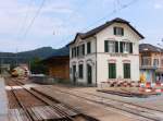 Alter Bahnhof Bäretswil, Kanton Zürich, 1901 erbaut, 2007 renoviert, erstrahlt in alter Frische am 17.