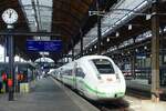 In Basel SBB steht am 04.04.2022 ein ICE 4 abfahrbereit nach Berlin Ostbahnhof