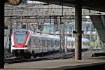 Nachschuss am 25.10.2014 auf RABe 522 211 der als S3 (Porrentruy - Olten) zusammen mit RABe 523 010  ein sympathischer zug. , der als S3 (Porrentruy - Basel SBB) unterwegs war, in Basel SBB einfuhr.