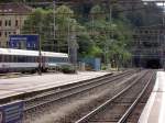 Blick auf den Tunnel beim Bahnhof Bellinzona am 12.