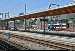 Blick auf die Baumaßnahmen im Bahnhof Bern zur Verlängerung des Bahnsteigs 9/10, dessen Dach begehbar werden soll.