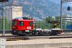 SBB Windhoff Tm 234 433-1  am 10.07.26 in Brig Bhf vom Bahnsteig aus fotografiert 