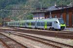 BLS Stadler  RABe 528 113 am 10.07.26 in Brig Bhf vom Bahnsteig aus fotografiert 