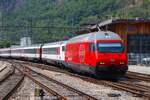 SBB SLM Re 460 114-2 am 10.07.26 in Brig Bhf vom Bahnsteig aus fotografiert 