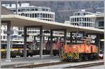 Ee 3/3 214 im Arosaareal im Bahnhof Chur.
