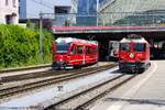 RhB Stadler ABe 4/16 Allegra 3315 und Ge 4/4 II  615 am 06.07.26 in Chur mit einen Glacier Express