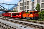 RhB Rangierlok Stadler Geaf2/2 20602 am 05.07.26 in Chur beim Rangieren vom Bahnsteig aus fotografiert 