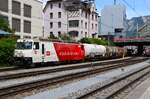 RhB Ge 4/4 III 645 am 07.07.26 in Chur mit einen G�terzug