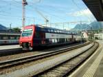 DPZ mit Bt 50 85 26-33 909-0 am 16.8.08 in Chur.An diesem Tag wurden diese Zge wegen einem Streckenunterbruch zwischen Sargans und Buchs zwischen Sargans und Chur eingesetzt.