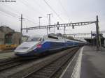 TGV 604 verlsst am 7.3.2013 Genve als TGV 9770 nach Paris-Gare-de-Lyon.