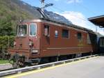 Auf dem normalspurigem Teil des  Golden-Pass-Panoramic  befrdert am 01.05.2006 die BLS Re 4/4 192  Spiez  den Zug nach Zweisimmen.