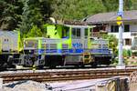 BLS Rangierlok Tm 235.0 am 09.07.26 in Kandersteg Autoverladung von einen Gehweg aus fotografiert 