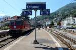Bahnhöfe in der Schweiz: Locarno stazione am 10. Juli 2015.