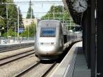 SNCF - TVG unterwegs von Basel nach Zrich bei der durchfahrt in Sissach am 15.06.2012