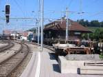 Bahnhof Spiez im Juli 2003.