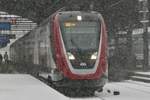 RABe 502 205  Freiburg / Fribourg  bei der Ausfahrt in St. Gallen am 5.1.19.