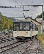 Das Ende des ex Bipperlisi Be 4/4 1006 bei der MOB: Aufgebügelt steht der Be 4/4 1006 in Vevey.