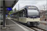 In Vevey wartet der CEV MVR GTW ABeh 2/6 7504 auf die Abfahrt nach Blonay.