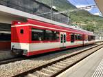 Der abgekuppelte GSW ABt 2134 der am 8.7.17 in Visp abgekuppelt wurde.