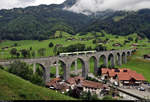 Ein RABe 535 ( Lötschberger ) wurde auf dem Kanderviadukt I in Frutigen (CH) beobachtet.

🧰 BLS AG
🚝 RE 4280 Brig (CH)–Spiez (CH), weiter als RE 4180 Spiez (CH)–Bern (CH)
🚩 Bahnstrecke Spiez–Frutigen–Brig (Lötschberg-Bergstrecke | 330)
🕓 4.8.2020 | 18:29 Uhr