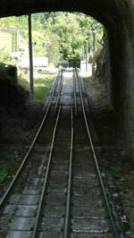 Die untere Weiche bei der Kreuzungsstation zwischen Le Chatelard und Les Montuires ist wahnsinnig lang.