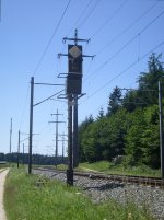 Hier ein Signal das sich zwischen den Bahnhfen Lyssach und Hindelbank befindet.