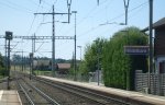 Hier die Ausfahrt des Bahnhofes Hindelbank in Richtung Bern.