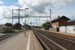 Hier ein Blick aus dem Bahnhof Hindelbank am 9.10. in Richtung Bern.