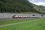 Samstag den 22.07.2023 um 16:49 Uhr am Gotthard-Basistunnel Nordportal.