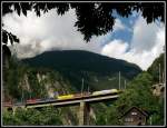 Gotthardstrecke bei Amsteg mit Kerstelenbachbrcke.