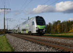 BLS - Triebzug RABe 515 021 unterwegs nach Thun bei Uttigen am 24.10.2020